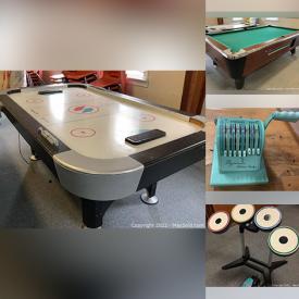 MaxSold Auction: This Charity/Fundraising online auction features Pool Table, Air Hockey Table, Foosball Table, Antique Beds, New Sunglasses, Putting Green, DVDs, Generator, Vintage Golf Clubs, Power & Hand Tools, Video Game System & Games, Reception Desk, Stacking Chairs, Desk Top Computers and much more!